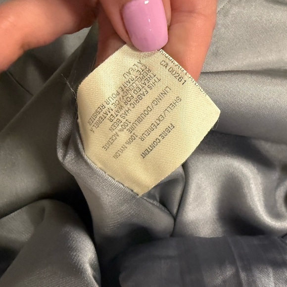 Irving Posluns size 7/8 (on tag) oversized trench EVC Silver w/ hint of blue - Picture 11 of 16